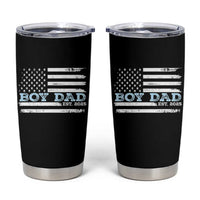 Boy Dad Est 2025 Tumbler Cup Newborn Daddy Father Baby Boy Son USA Flag