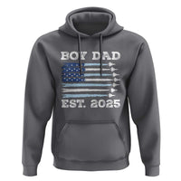 Boy Dad Est 2025 Hoodie Newborn Daddy Father Baby Boy Son USA Flag Fighter Jets