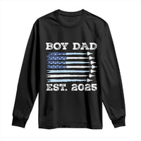 Boy Dad Est 2025 Long Sleeve Shirt Newborn Daddy Father Baby Boy Son USA Flag Fighter Jets