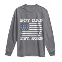 Boy Dad Est 2025 Long Sleeve Shirt Newborn Daddy Father Baby Boy Son USA Flag Fighter Jets
