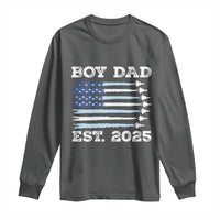 Boy Dad Est 2025 Long Sleeve Shirt Newborn Daddy Father Baby Boy Son USA Flag Fighter Jets