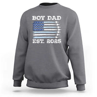 Boy Dad Est 2025 Sweatshirt Newborn Daddy Father Baby Boy Son USA Flag Fighter Jets