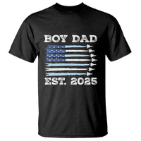 Boy Dad Est 2025 T Shirt Newborn Daddy Father Baby Boy Son USA Flag Fighter Jets
