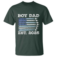 Boy Dad Est 2025 T Shirt Newborn Daddy Father Baby Boy Son USA Flag Fighter Jets