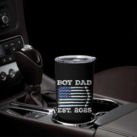 Boy Dad Est 2025 Tumbler Cup Newborn Daddy Father Baby Boy Son USA Flag Fighter Jets