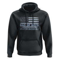 Dad Of Boys Outnumbered Hoodie Boy Dad Father's Day Daddy Son Camo American Flag