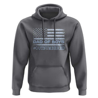 Dad Of Boys Outnumbered Hoodie Boy Dad Father's Day Daddy Son Camo American Flag