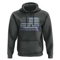 Dad Of Boys Outnumbered Hoodie Boy Dad Father's Day Daddy Son Camo American Flag