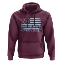 Dad Of Boys Outnumbered Hoodie Boy Dad Father's Day Daddy Son Camo American Flag