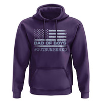 Dad Of Boys Outnumbered Hoodie Boy Dad Father's Day Daddy Son Camo American Flag