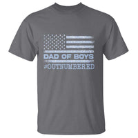 Dad Of Boys Outnumbered T Shirt Boy Dad Father's Day Daddy Son Camo American Flag