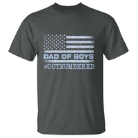 Dad Of Boys Outnumbered T Shirt Boy Dad Father's Day Daddy Son Camo American Flag