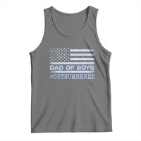 Dad Of Boys Outnumbered Tank Top Daddy Of Newborn Baby Boy First Fathers Day Camo American Flag