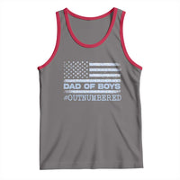 Dad Of Boys Outnumbered Tank Top Daddy Of Newborn Baby Boy First Fathers Day Camo American Flag