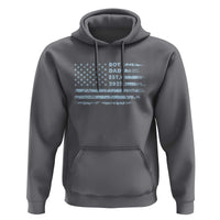 Boy Dad Est 2025 Hoodie American Flag First Fathers Day