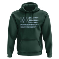 Boy Dad Est 2025 Hoodie American Flag First Fathers Day