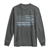 Boy Dad Est 2025 Long Sleeve Shirt American Flag First Fathers Day