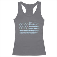 Boy Dad Est 2025 Racerback Tank Top American Flag First Fathers Day