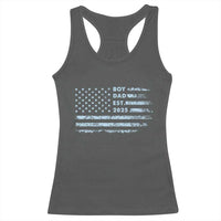 Boy Dad Est 2025 Racerback Tank Top American Flag First Fathers Day
