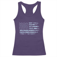 Boy Dad Est 2025 Racerback Tank Top American Flag First Fathers Day