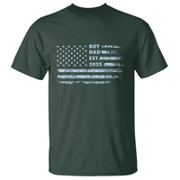 Boy Dad Est 2025 T Shirt American Flag First Fathers Day