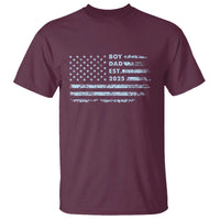 Boy Dad Est 2025 T Shirt American Flag First Fathers Day