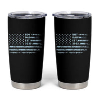 Boy Dad Est 2025 Tumbler Cup American Flag First Fathers Day
