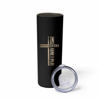 Christian Drummer Skinny Tumbler In Jesus Name I Play Drumstick Cross Drums Percussionist