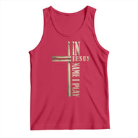 Christian Drummer Tank Top In Jesus Name I Play Drumstick Cross Drums Percussionist
