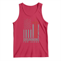 Christian Drummer Tank Top Drumming For Jesus Cross USA Flag Percussionist