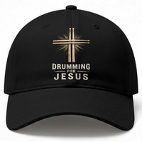 Christian Drummer Baseball Cap Drumming For Jesus Drumstick Cross Percussionist
