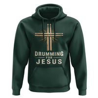 Christian Drummer Hoodie Drumming For Jesus Drumstick Cross Percussionist