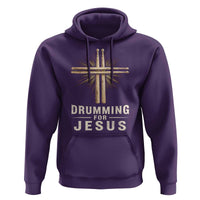 Christian Drummer Hoodie Drumming For Jesus Drumstick Cross Percussionist