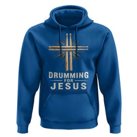 Christian Drummer Hoodie Drumming For Jesus Drumstick Cross Percussionist