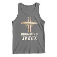 Christian Drummer Tank Top Drumming For Jesus Drumstick Cross Percussionist