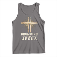 Christian Drummer Tank Top Drumming For Jesus Drumstick Cross Percussionist