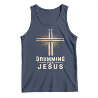 Christian Drummer Tank Top Drumming For Jesus Drumstick Cross Percussionist