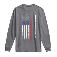 Patriotic Drummer Long Sleeve Shirt Percussionist Gift Drumming Drumsticks American Flag