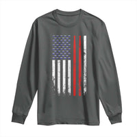 Patriotic Drummer Long Sleeve Shirt Percussionist Gift Drumming Drumsticks American Flag