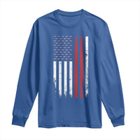 Patriotic Drummer Long Sleeve Shirt Percussionist Gift Drumming Drumsticks American Flag