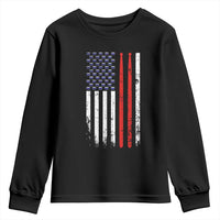 Patriotic Drummer Youth Sweatshirt Percussionist Gift Drumming Drumsticks American Flag