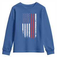 Patriotic Drummer Youth Sweatshirt Percussionist Gift Drumming Drumsticks American Flag
