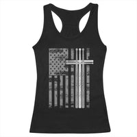 Christian Drummer Racerback Tank Top American Flag Drumsticks Religious Faith Cross Patriotic