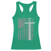 Christian Drummer Racerback Tank Top American Flag Drumsticks Religious Faith Cross Patriotic