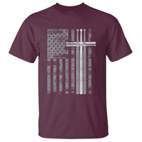 Christian Drummer T Shirt American Flag Drumsticks Religious Faith Cross Patriotic