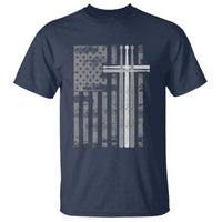 Christian Drummer T Shirt American Flag Drumsticks Religious Faith Cross Patriotic