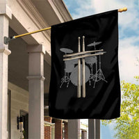 Christian Drummer Garden Flag Drum Sticks Cross Percussionist Jesus Church