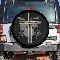 Christian Drummer Spare Tire Cover Drum Sticks Cross Percussionist Jesus Church