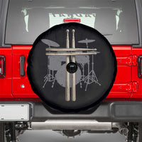 Christian Drummer Spare Tire Cover Drum Sticks Cross Percussionist Jesus Church