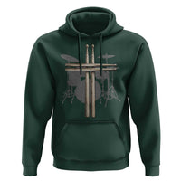 Christian Drummer Hoodie Drum Sticks Cross Percussionist Jesus Church